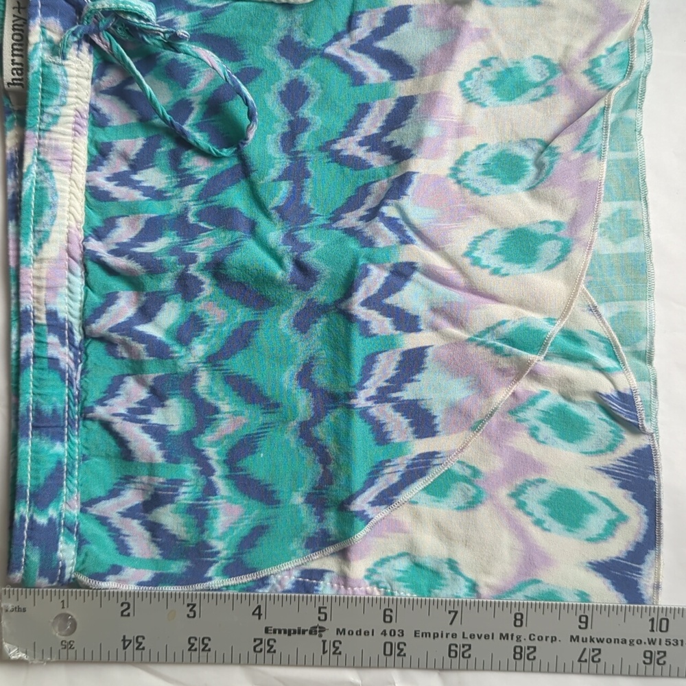 Boho Drawstring Colorful Patterned Shorts Large - Picture 6 of 11